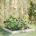 Hochbeet Weiß 100X100X18,5 Cm Stahl/Weiß