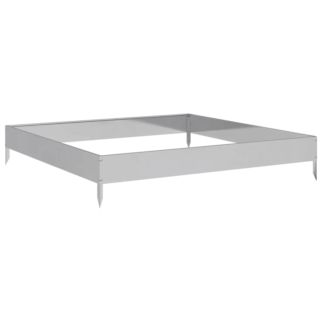 Hochbeet 100X100X18,5 Cm Verzinkter Stahl/Grau