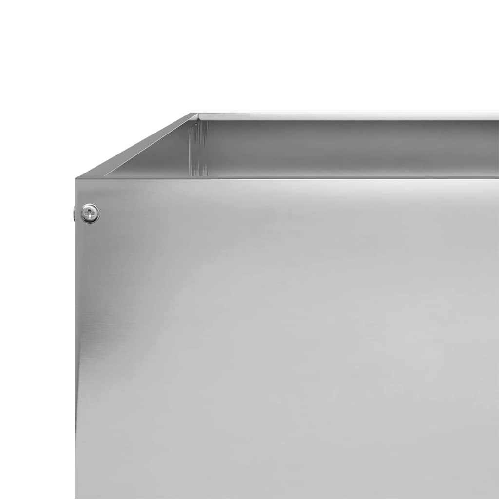 Hochbeet 100X100X18,5 Cm Verzinkter Stahl/Grau