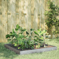 Hochbeet 100X100X18,5 Cm Verzinkter Stahl/Grau