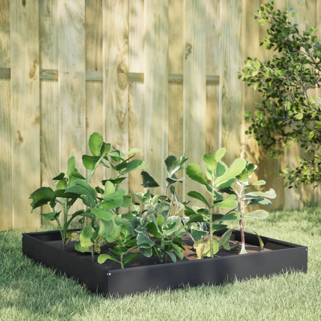 Hochbeet Anthrazit 100X100X33,5 Cm Stahl/Anthrazit
