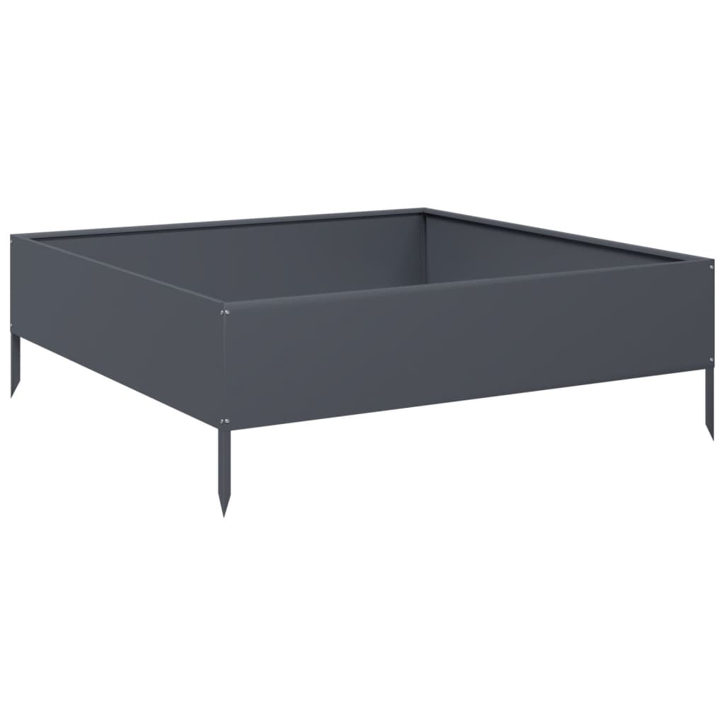 Hochbeet Anthrazit 100X100X33,5 Cm Stahl/Anthrazit