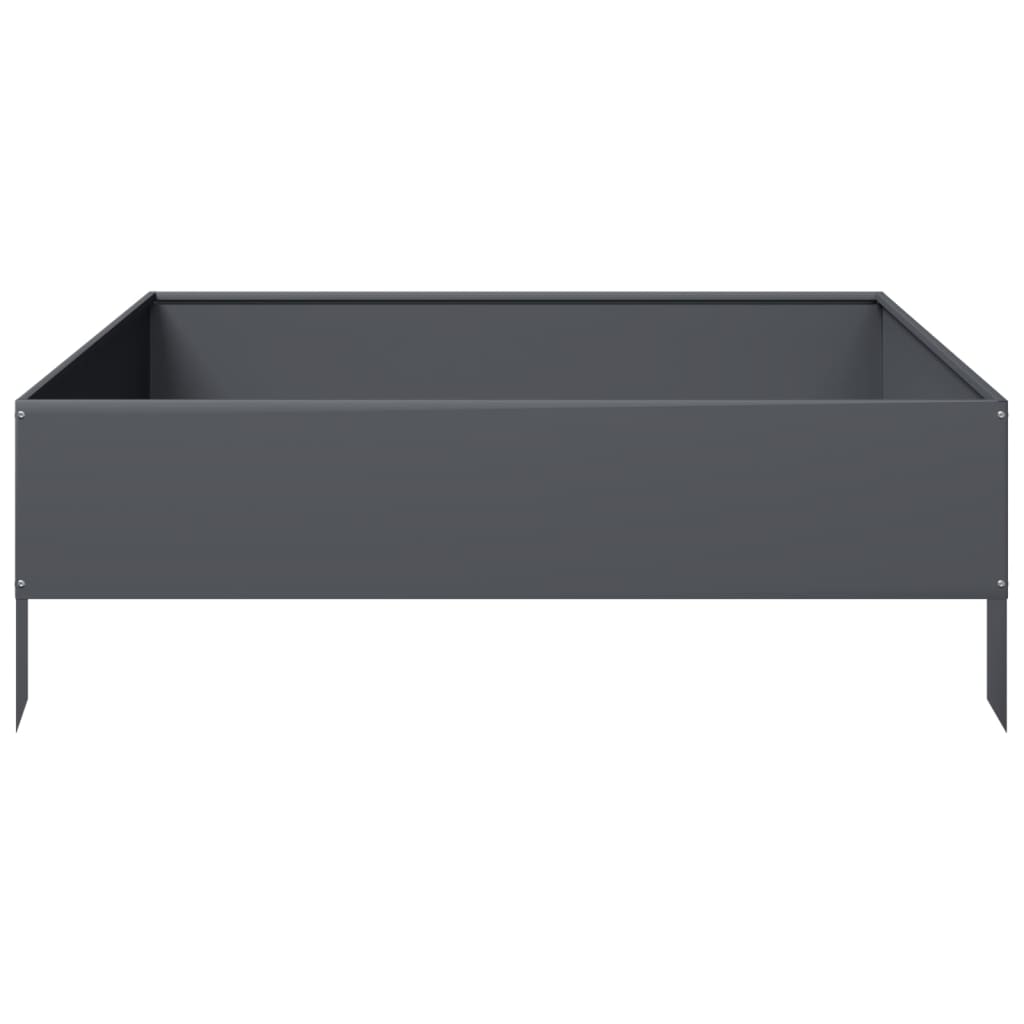 Hochbeet Anthrazit 100X100X33,5 Cm Stahl/Anthrazit