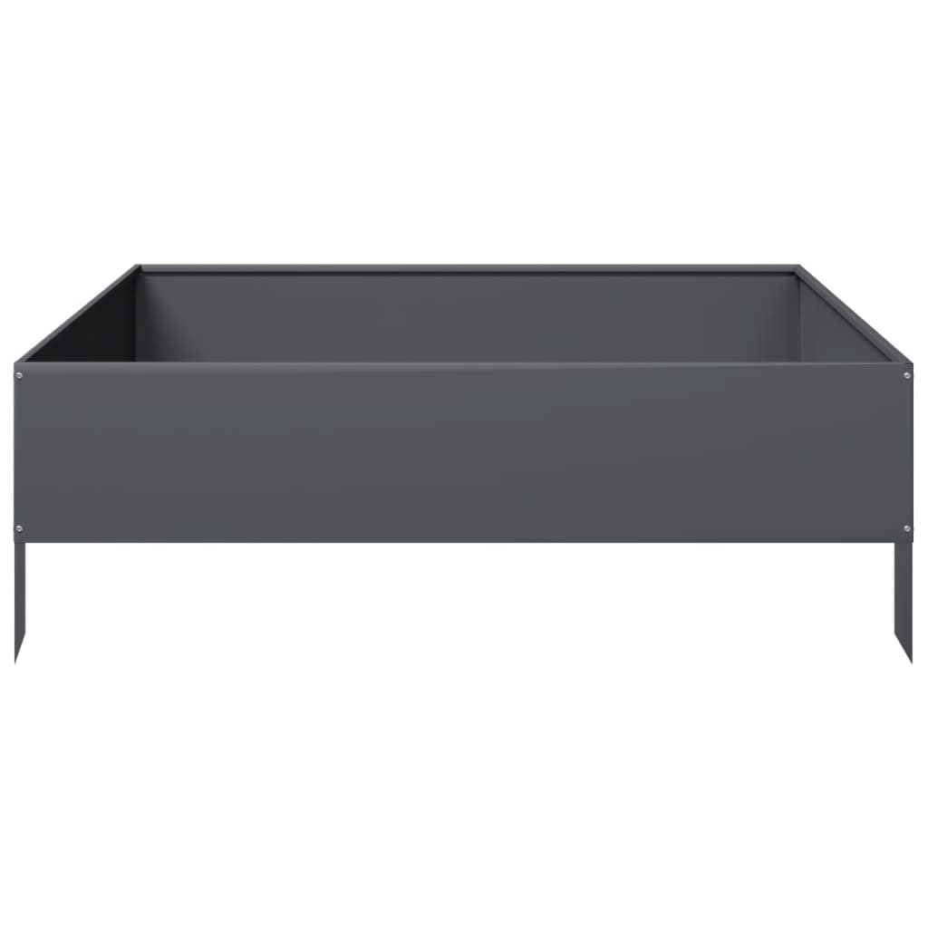 Hochbeet Anthrazit 100X100X33,5 Cm Stahl/Anthrazit