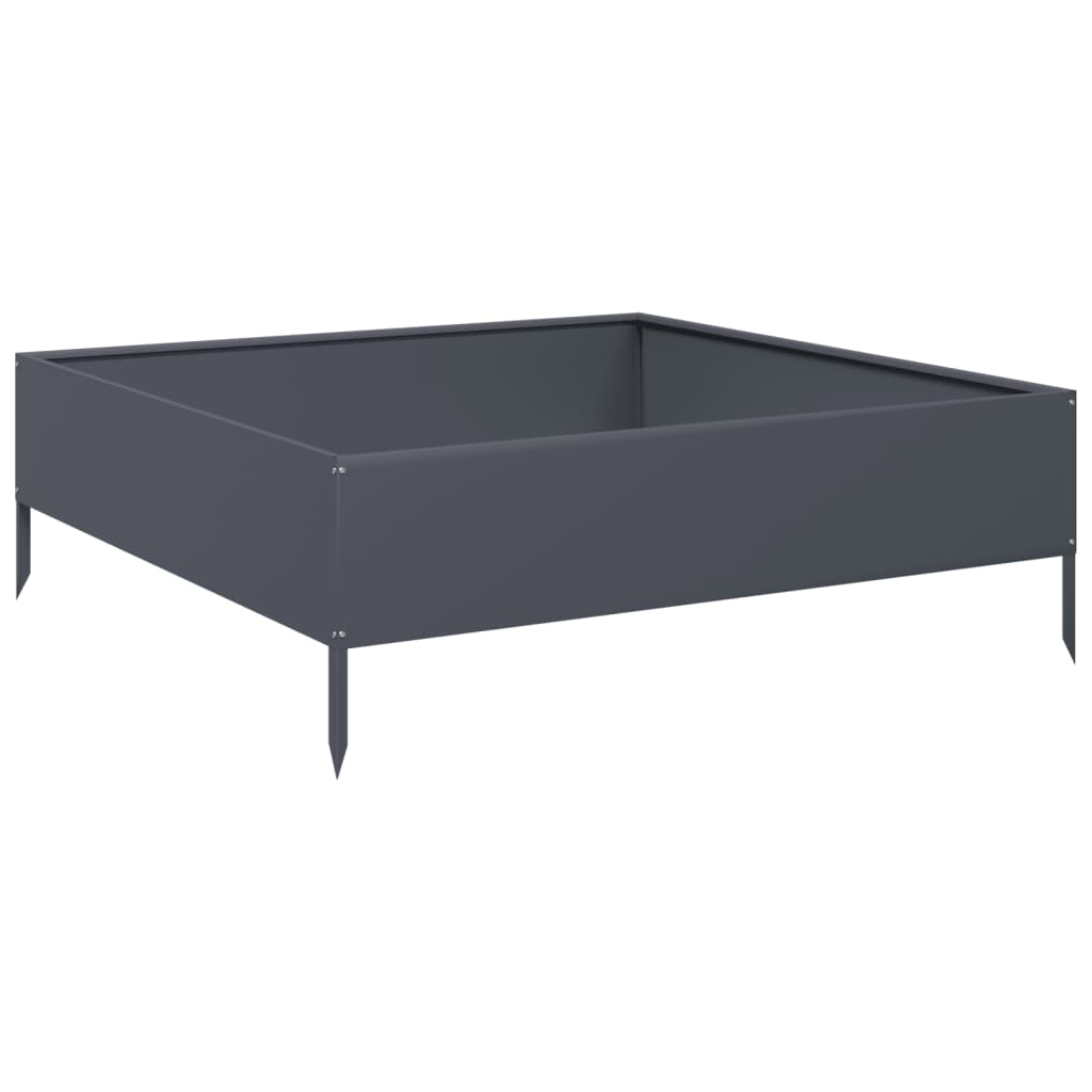 Hochbeet Anthrazit 100X100X33,5 Cm Stahl/Anthrazit