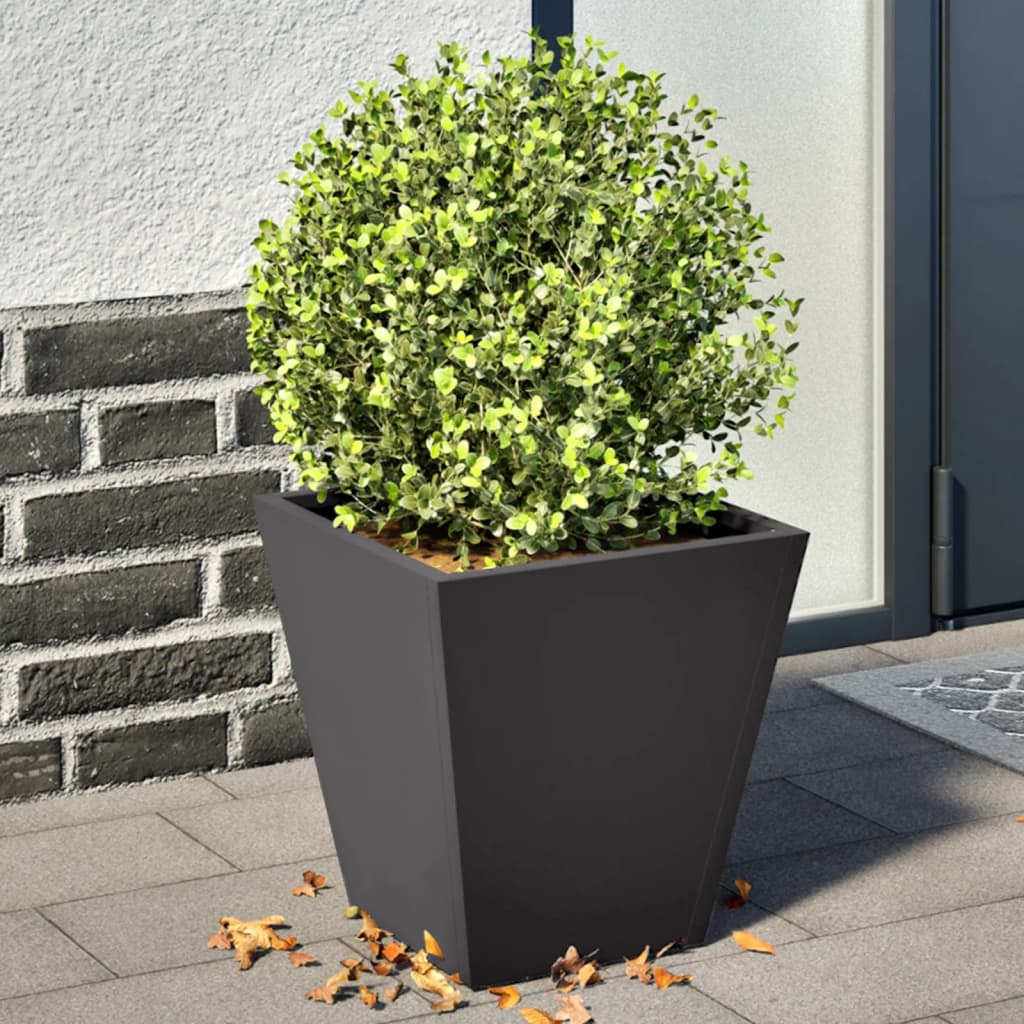 Pflanzkübel 2 Stk. Anthrazit 30X30X30 Stahl