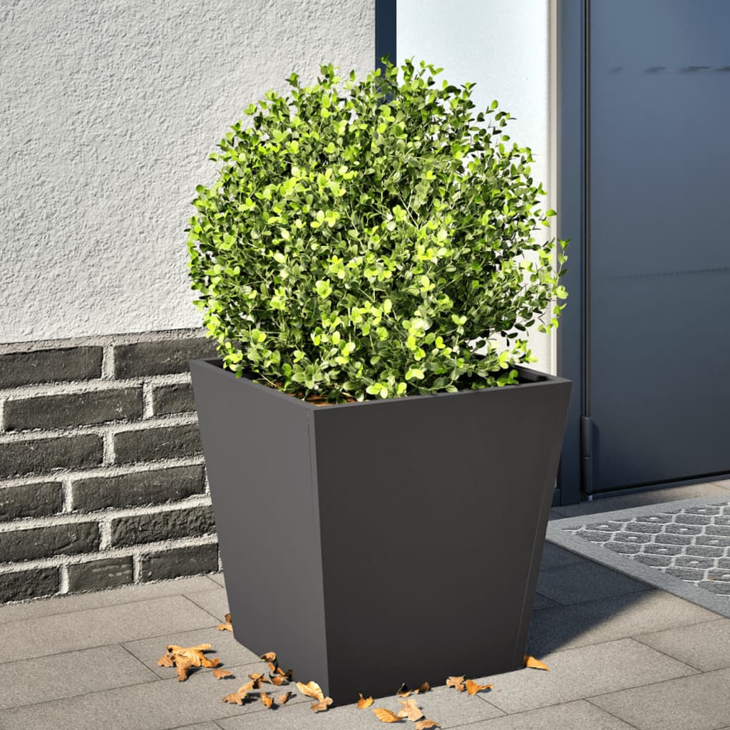 Pflanzkübel 2 Stk. Anthrazit 30X30X30 Stahl