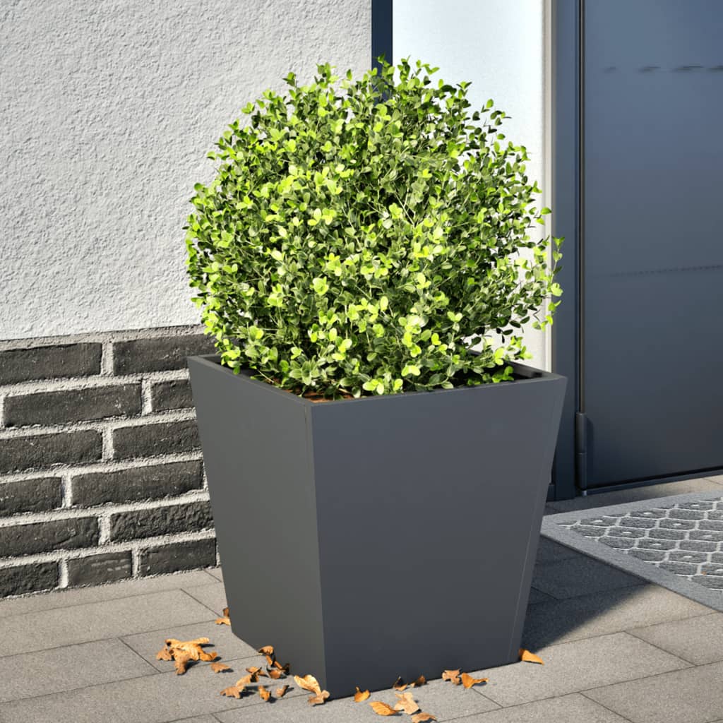 Pflanzkübel 2 Stk. Anthrazit 30X30X30 Stahl