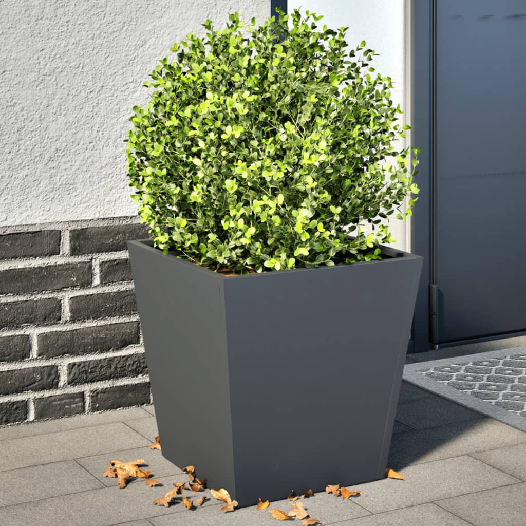 Pflanzkübel 2 Stk. Anthrazit 30X30X30 Stahl
