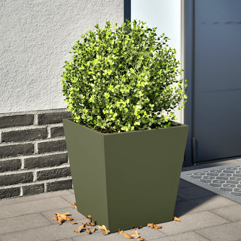 Pflanzkübel 2 Stk. Anthrazit 30X30X30 Stahl