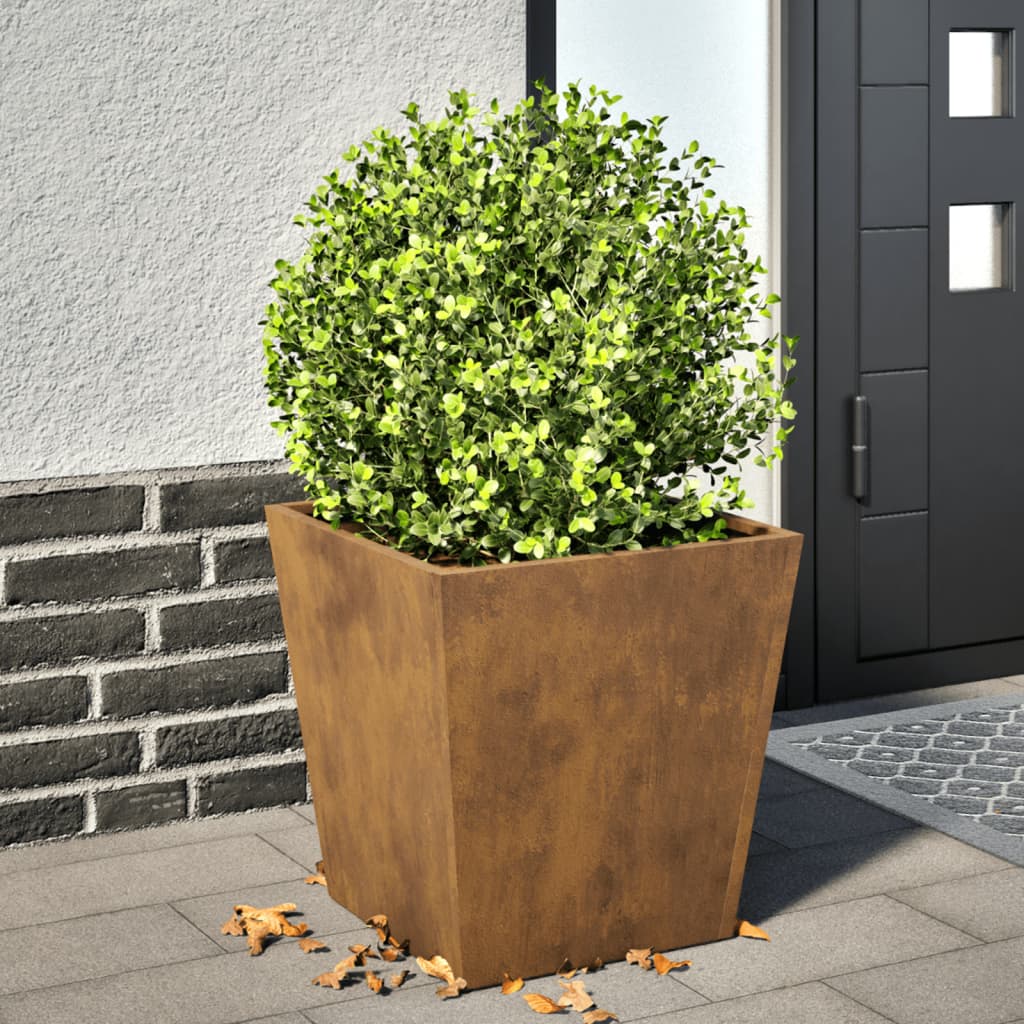 Pflanzkübel 2 Stk. Anthrazit 30X30X30 Stahl