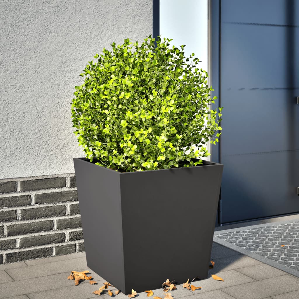 Pflanzkübel 2 Stk. Anthrazit 30X30X30 Stahl