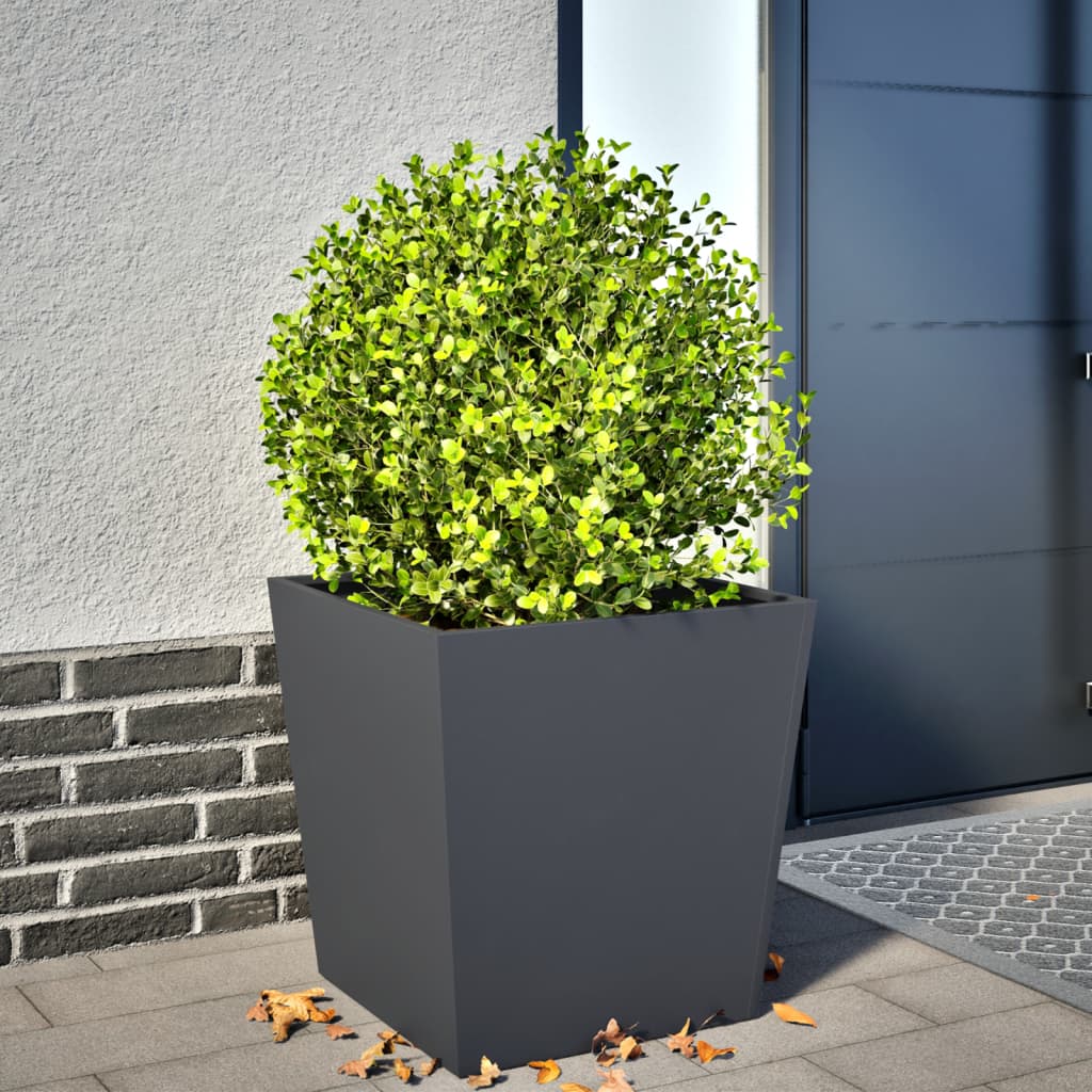 Pflanzkübel 2 Stk. Anthrazit 30X30X30 Stahl