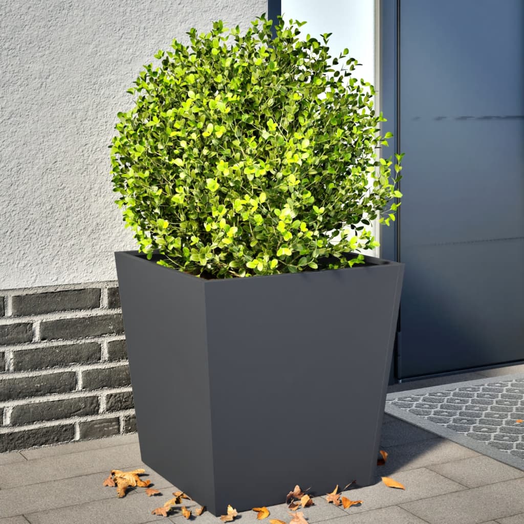 Pflanzkübel 2 Stk. Anthrazit 30X30X30 Stahl