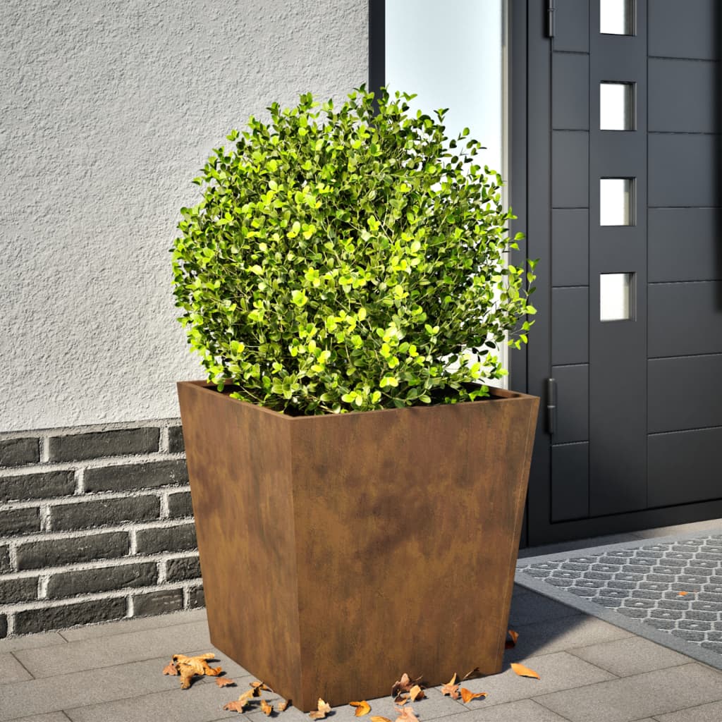 Pflanzkübel 2 Stk. Anthrazit 30X30X30 Stahl