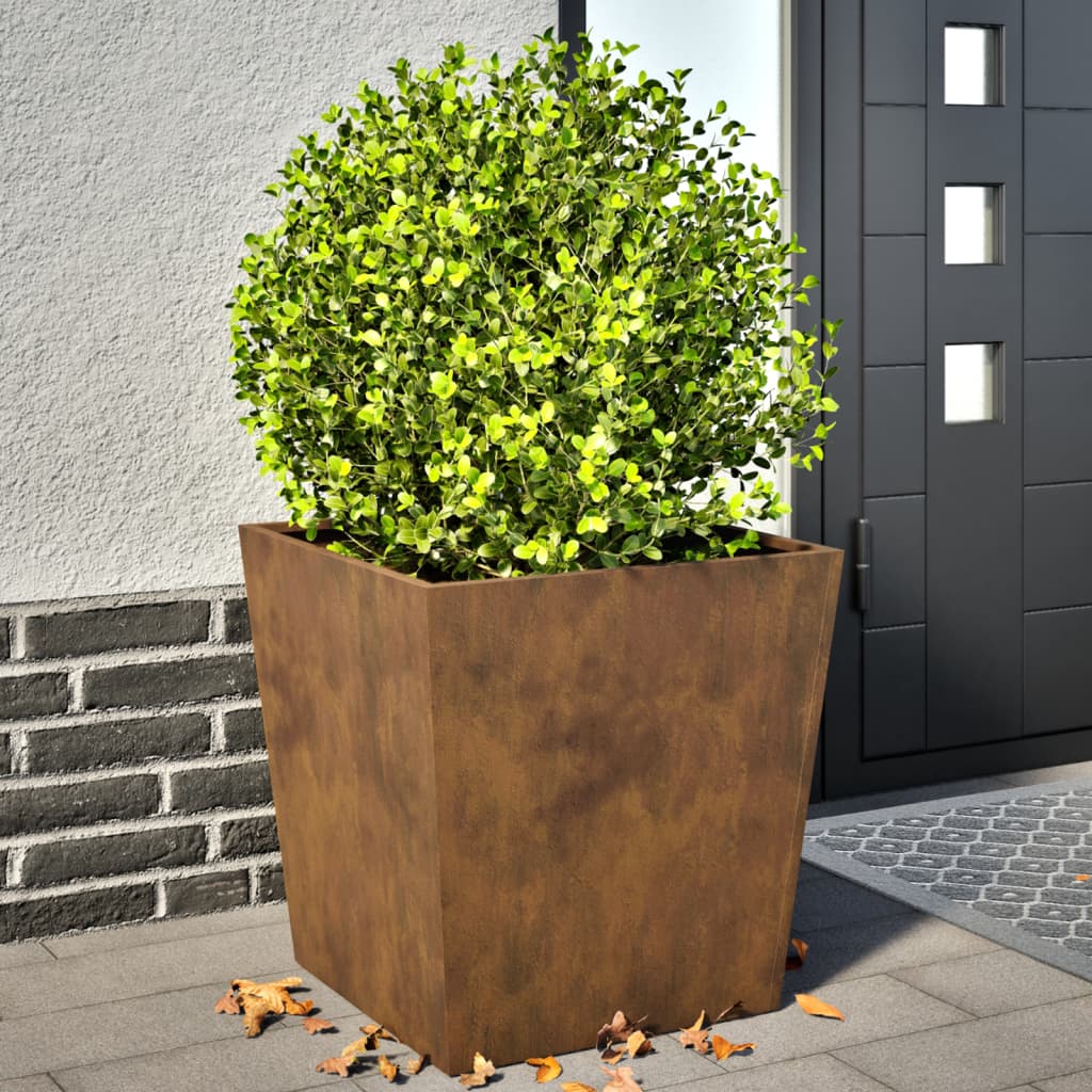 Pflanzkübel 2 Stk. Anthrazit 30X30X30 Stahl