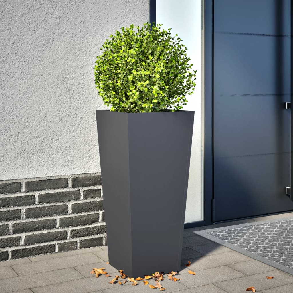Pflanzkübel 2 Stk. Anthrazit 30X30X30 Stahl