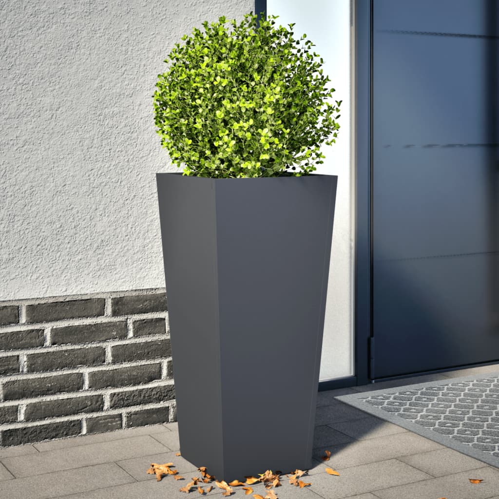 Pflanzkübel 2 Stk. Anthrazit 30X30X30 Stahl