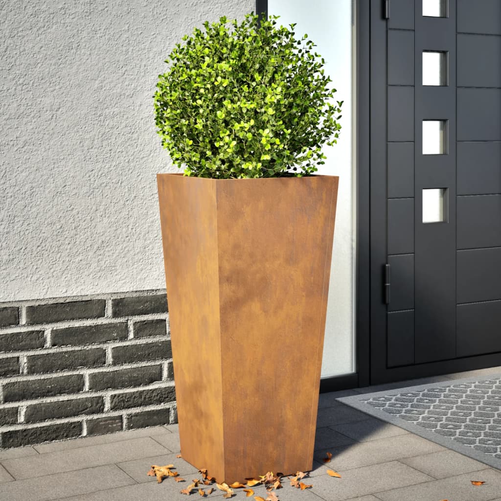 Pflanzkübel 2 Stk. Anthrazit 30X30X30 Stahl