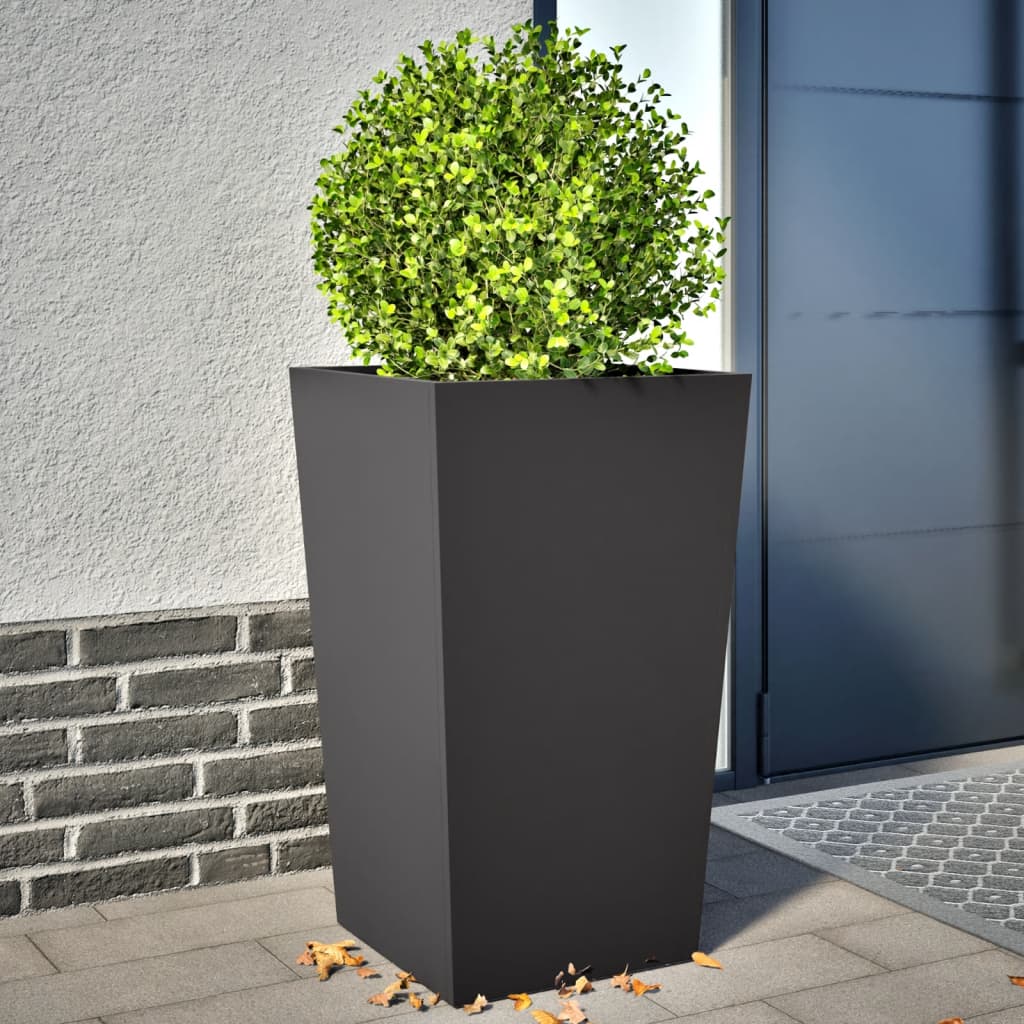 Pflanzkübel 2 Stk. Anthrazit 30X30X30 Stahl