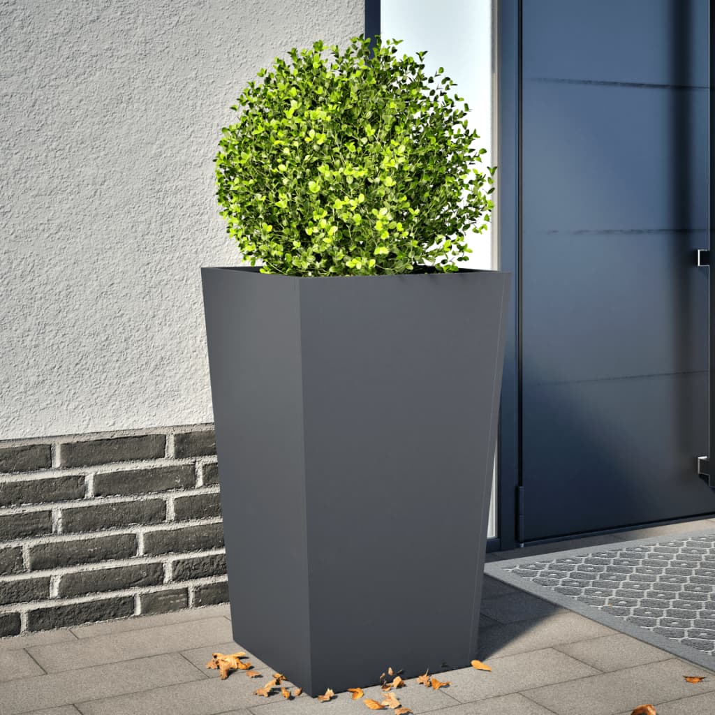 Pflanzkübel 2 Stk. Anthrazit 30X30X30 Stahl