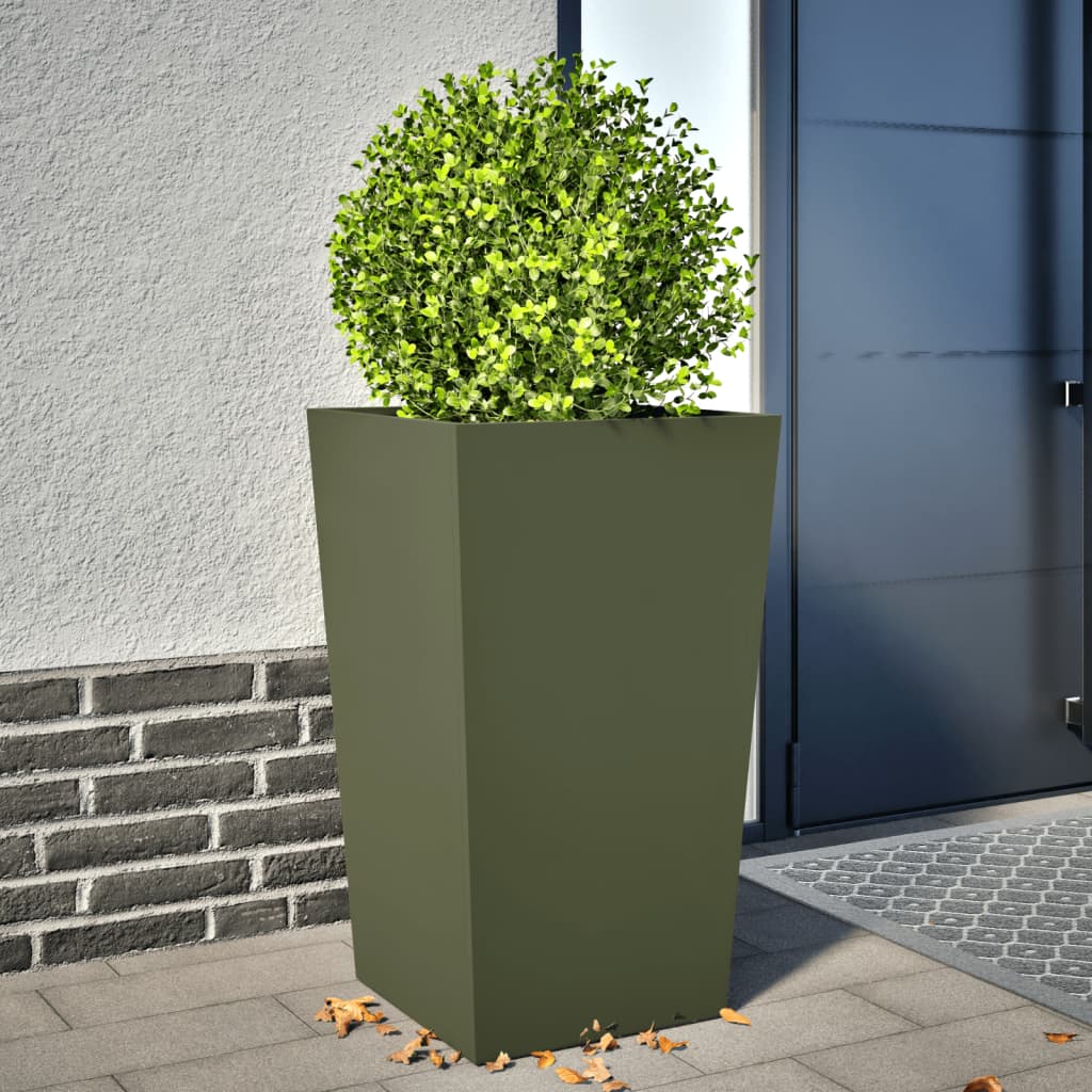 Pflanzkübel 2 Stk. Anthrazit 30X30X30 Stahl