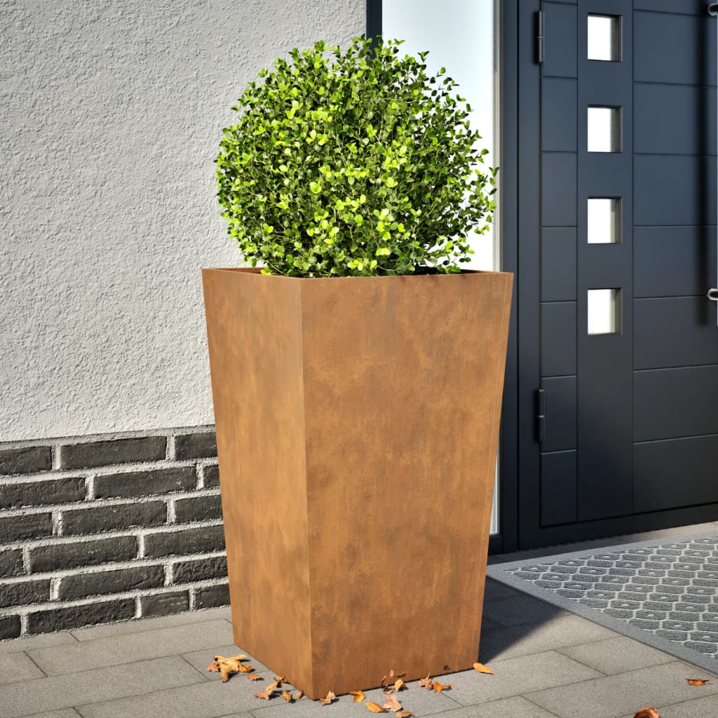 Pflanzkübel 2 Stk. Anthrazit 30X30X30 Stahl