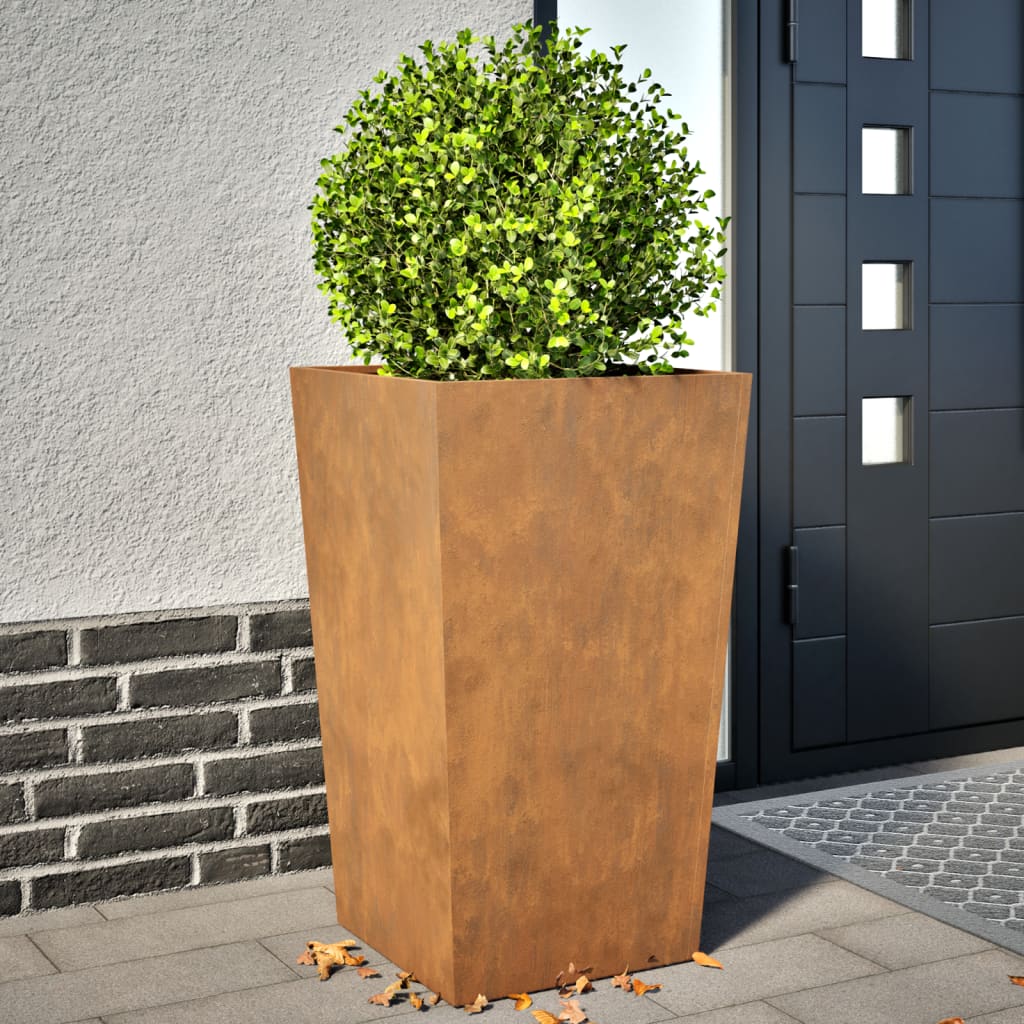 Pflanzkübel 2 Stk. Anthrazit 30X30X30 Stahl