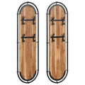 Wandgarderoben Mit 4 Haken 2 Stk. Altholz Massiv