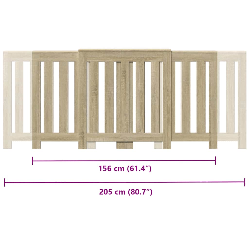 Heizkörperverkleidung Sonoma-Eiche 205X21,5X83,5 Cm Sonoma Eiche