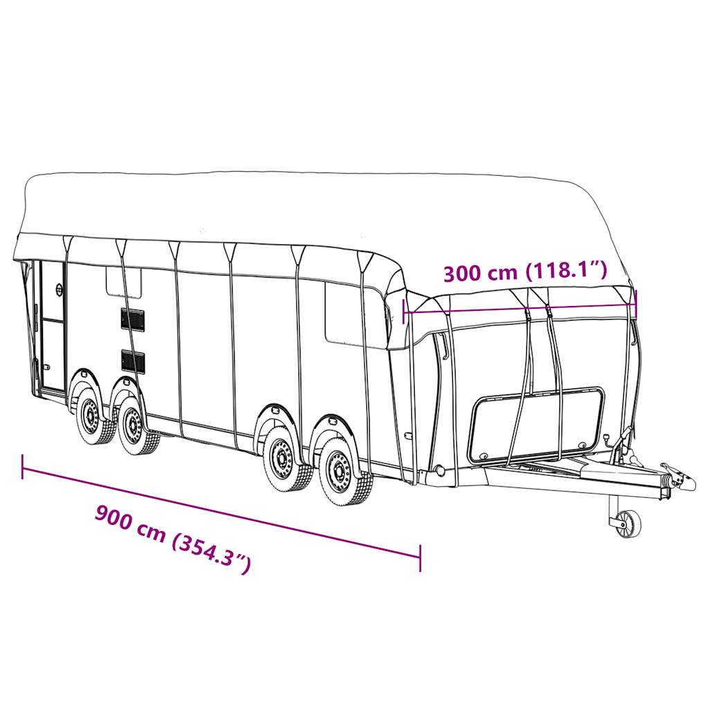 Dachplane Für Wohnwagen Grau Vliesstoff