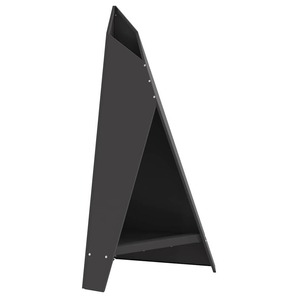 Feuerstelle Schwarz 58 X 40 X 100 Cm Stahl
