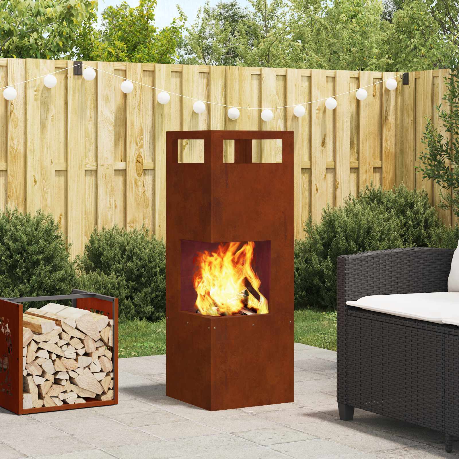 Feuerstelle Braun Stahl