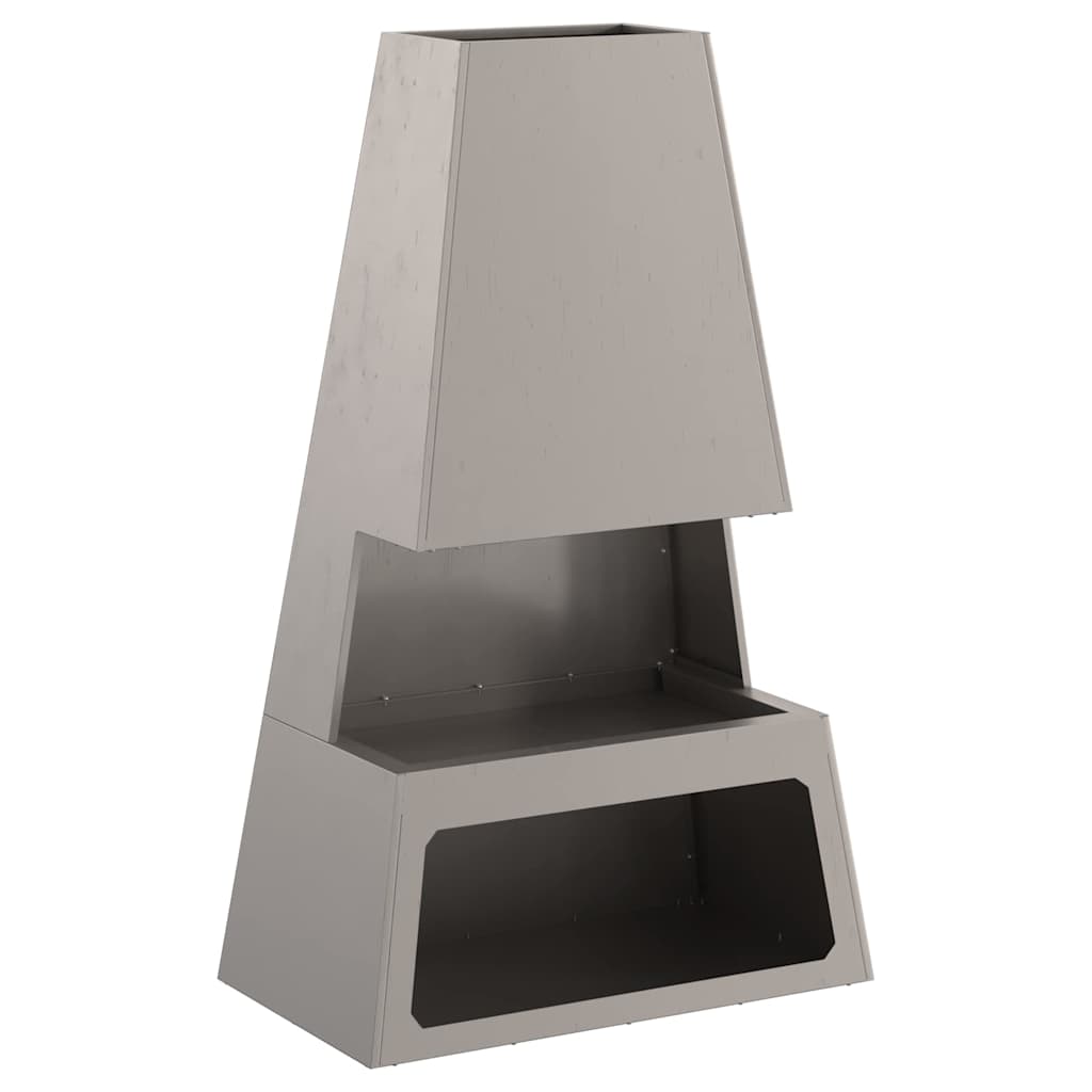 Feuerstelle Braun 60 X 35 X 100 Cm Wetterfeststahl