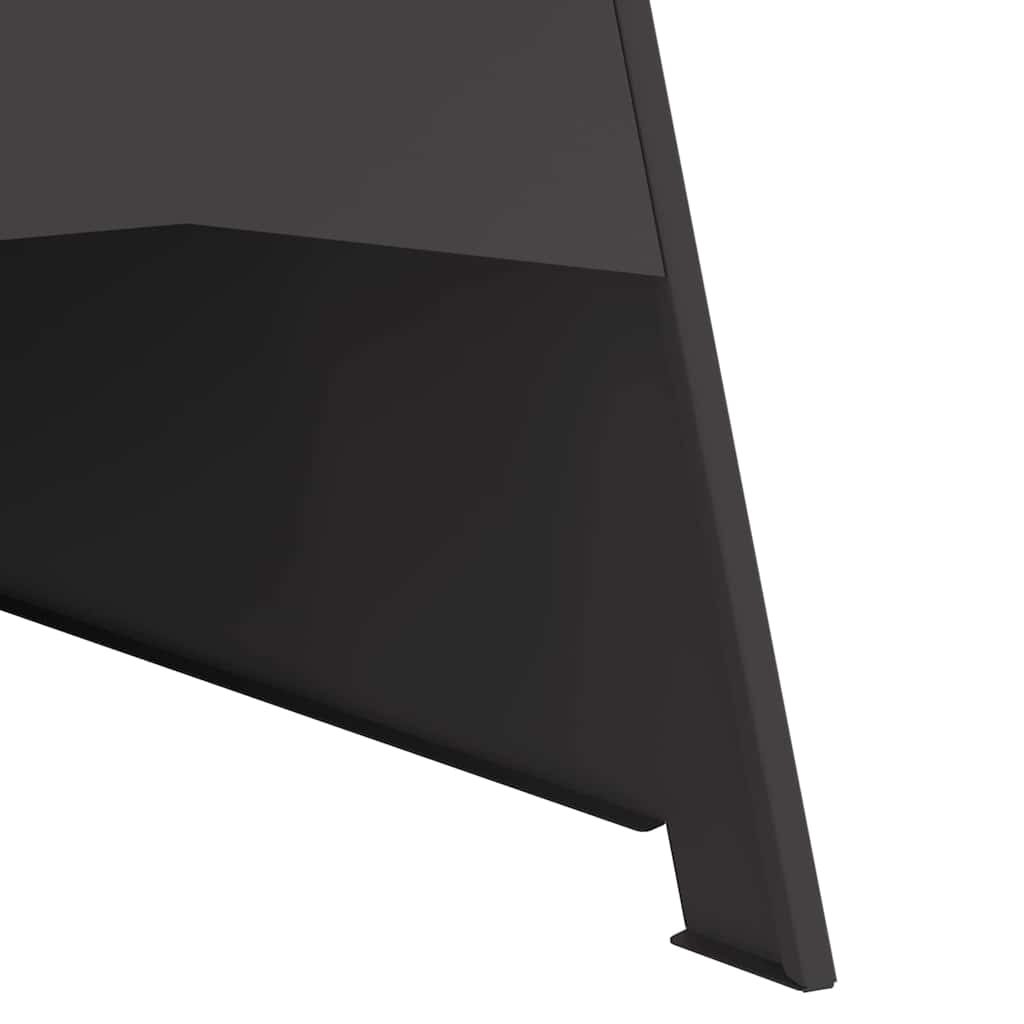 Feuerstelle Schwarz 50 X 50 X 95 Cm Stahl