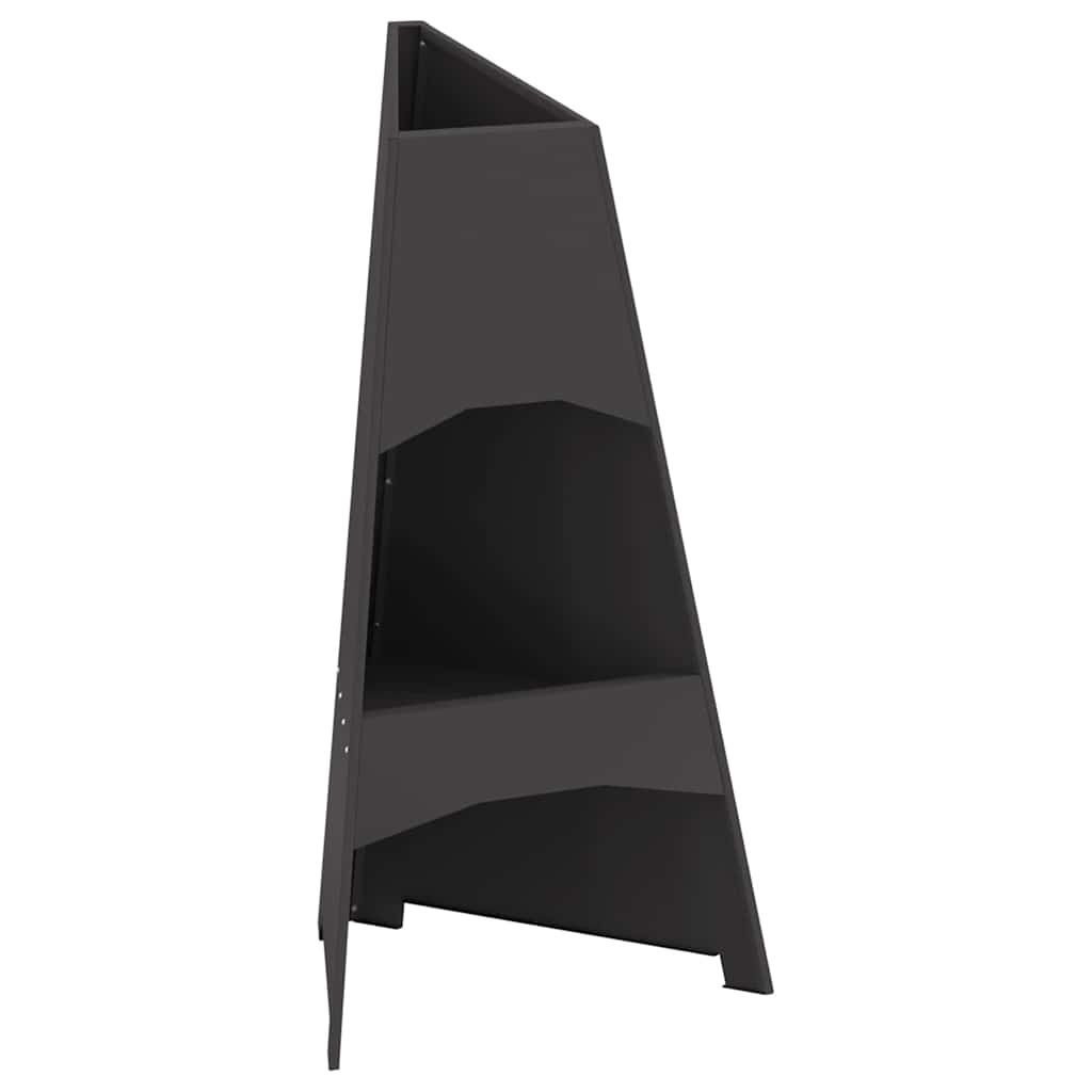 Feuerstelle Schwarz 50 X 50 X 95 Cm Stahl