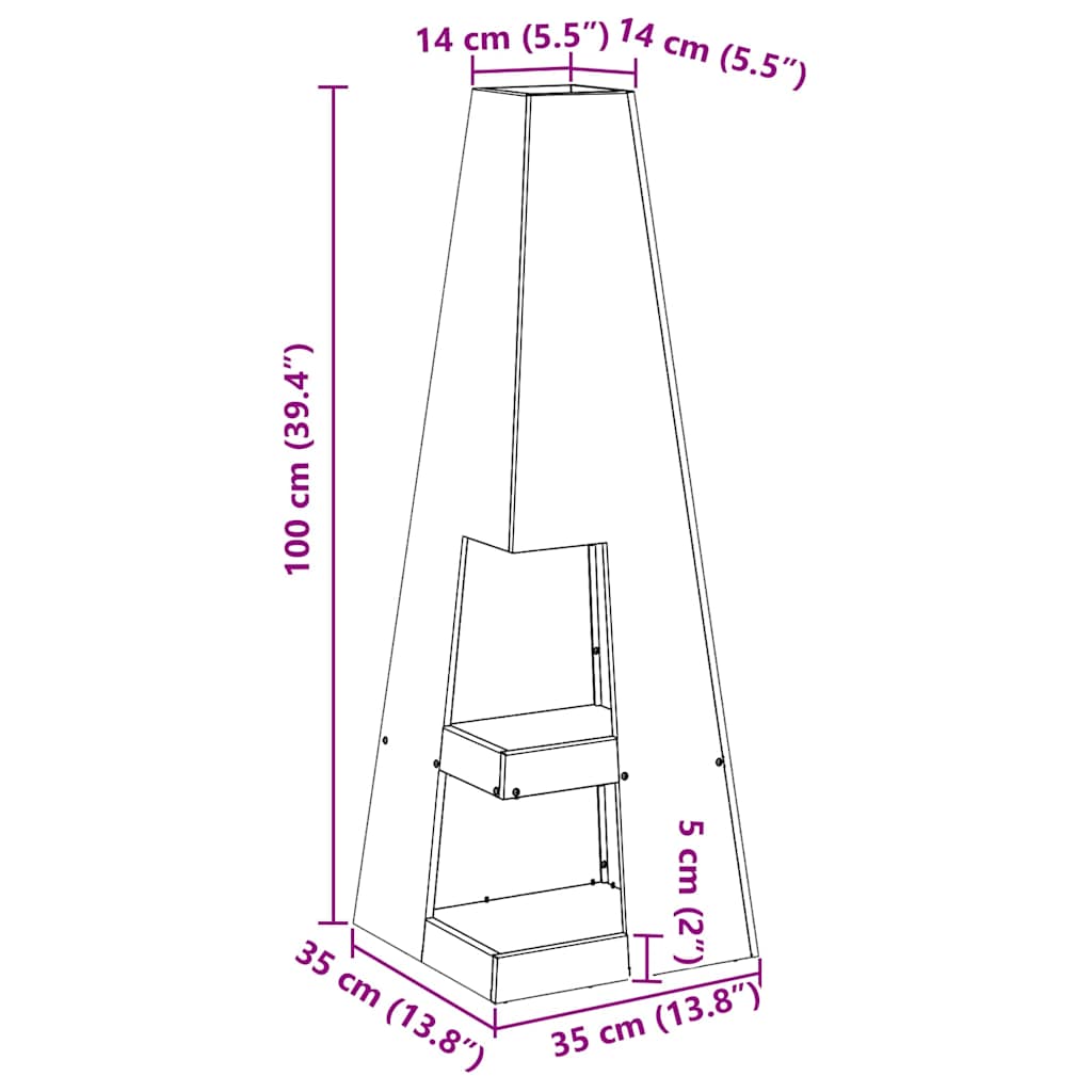 Feuerstelle Braun Wetterstahl