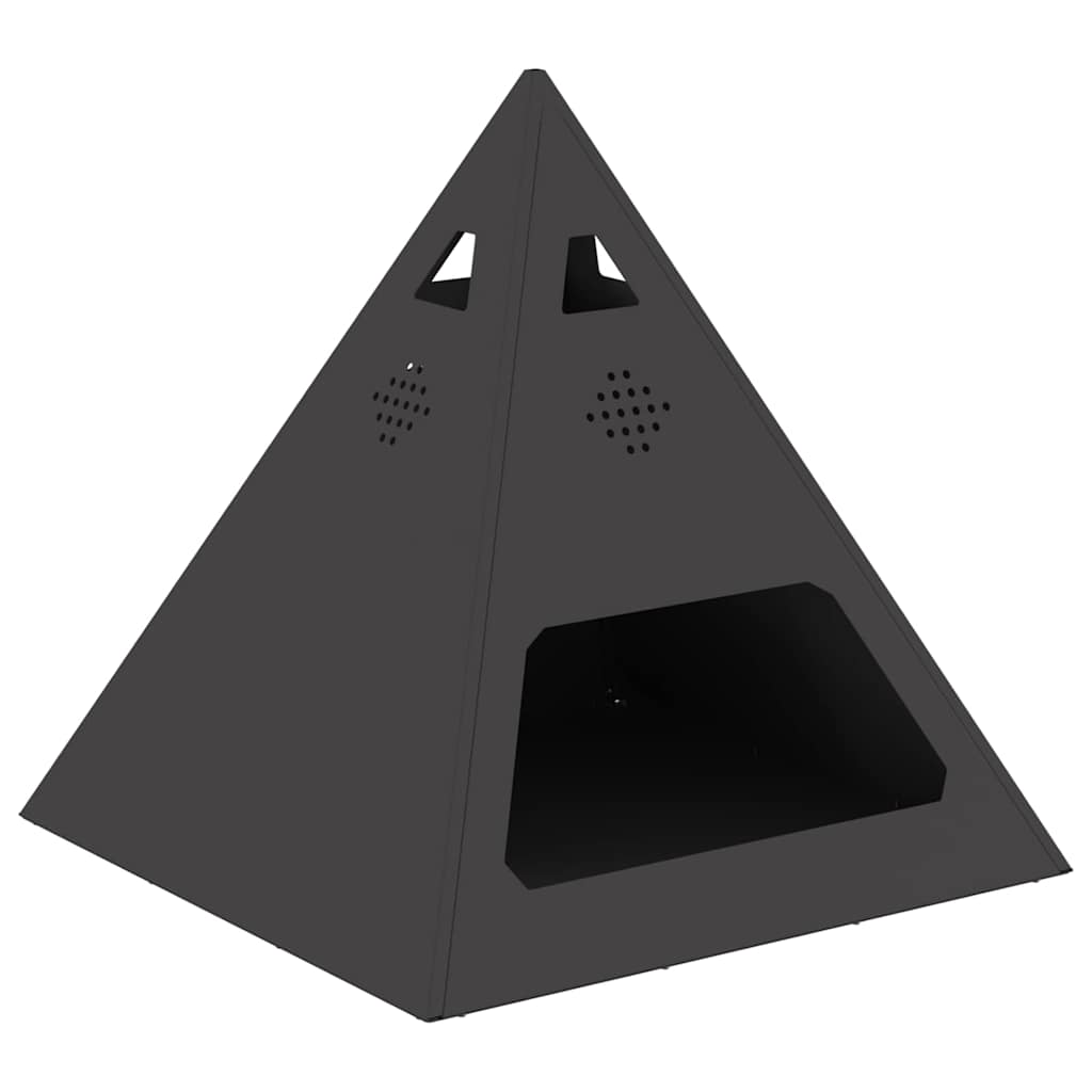 Feuerstelle Schwarz 50 X 50 X 51 Cm Stahl