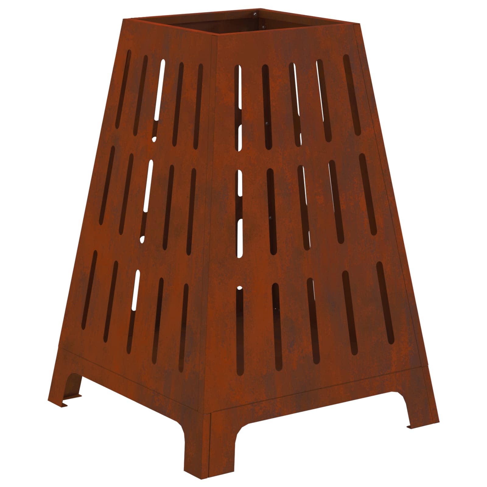 Feuerstelle Braun 50 X 50 X 70 Cm Wetterfeststahl