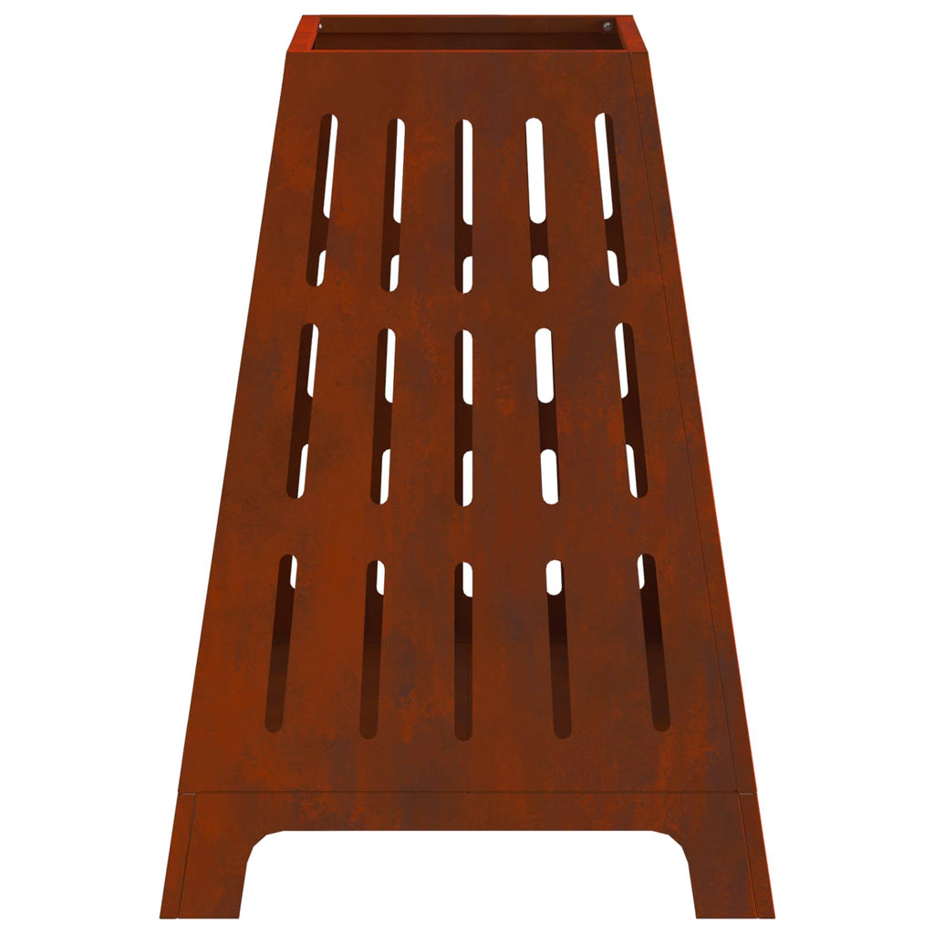 Feuerstelle Braun 50 X 50 X 70 Cm Wetterfeststahl