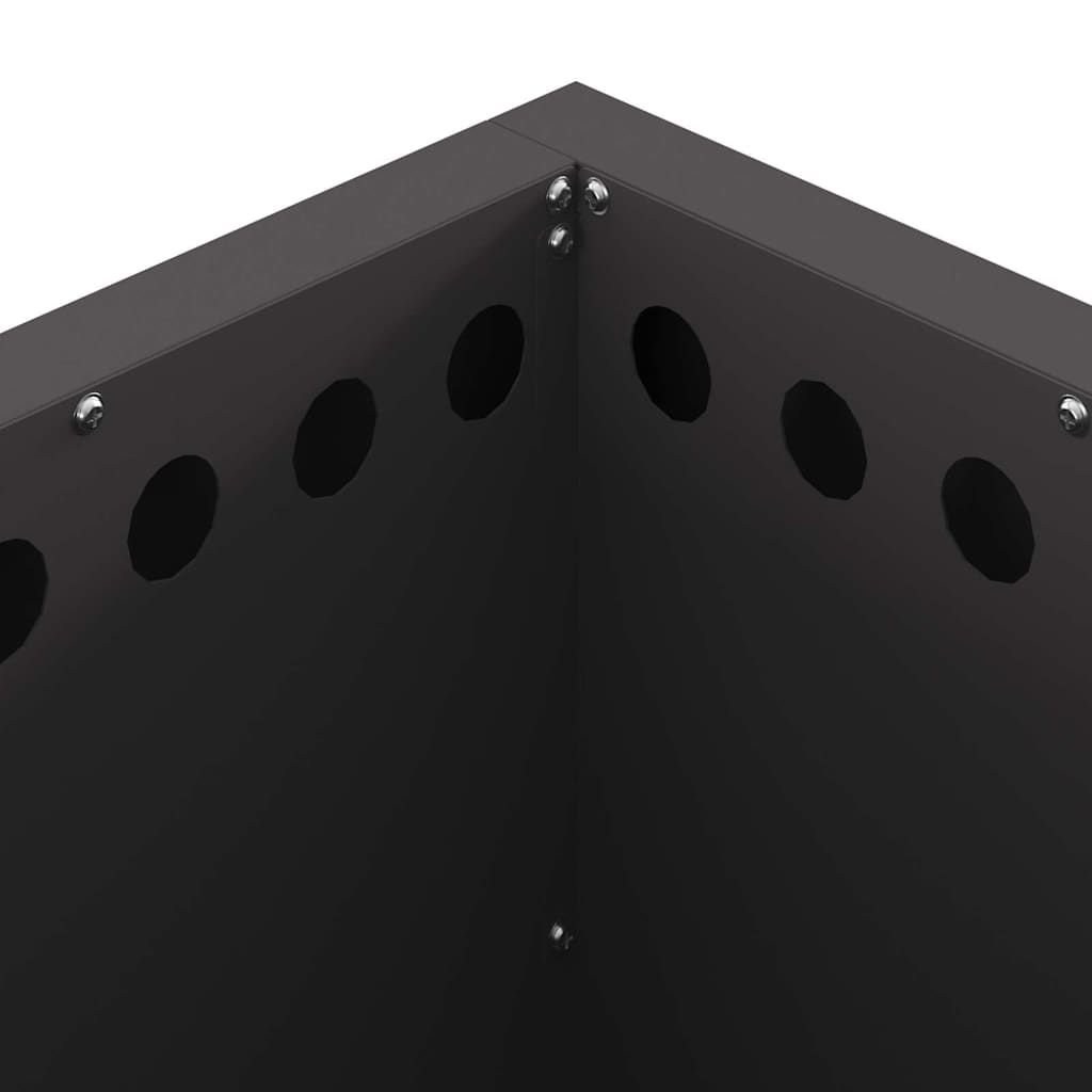Rauchfreier Feuerkorb Schwarz 48 X 48 X 50 Cm Stahl