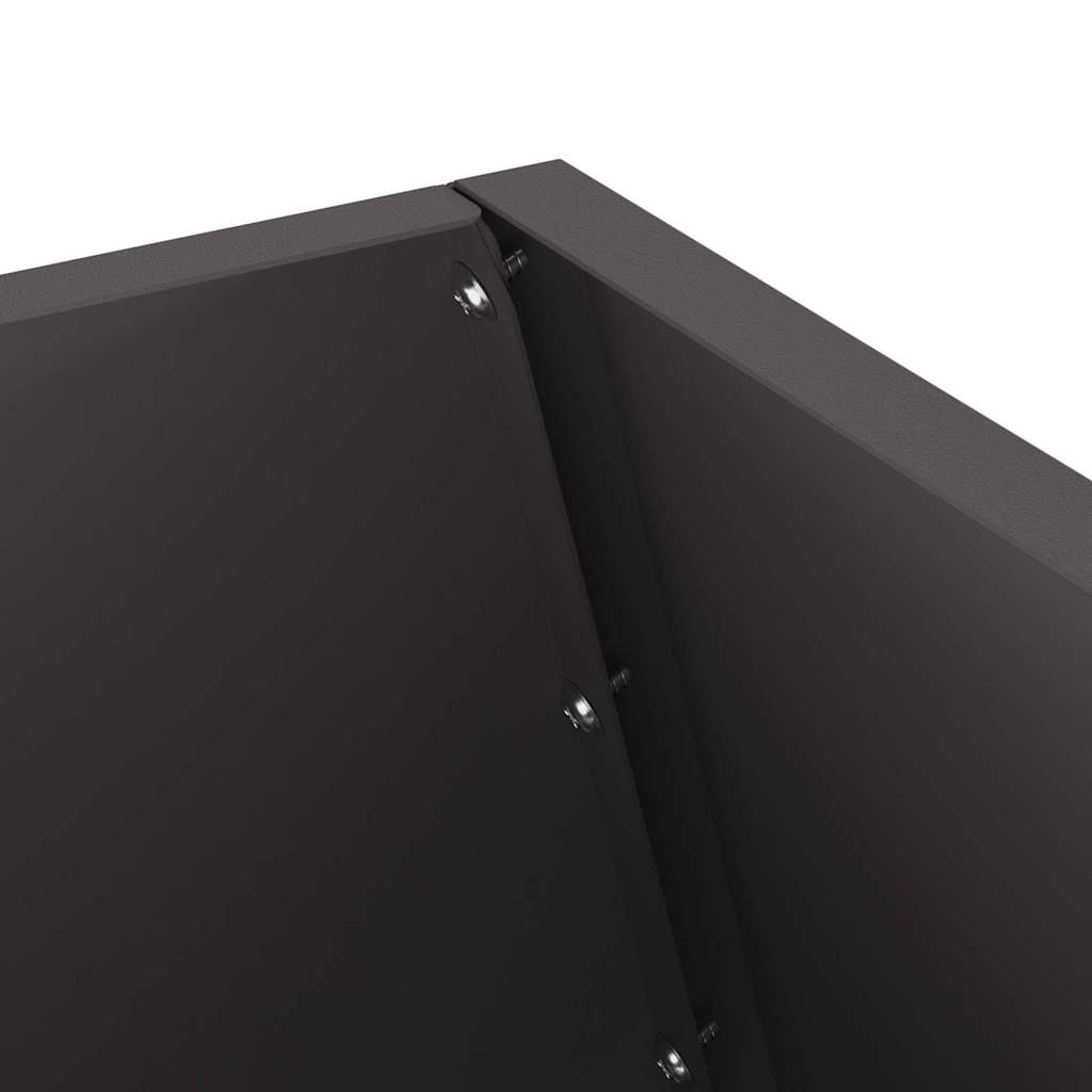 Feuerstelle Schwarz 50 X 50 X 100 Cm Stahl