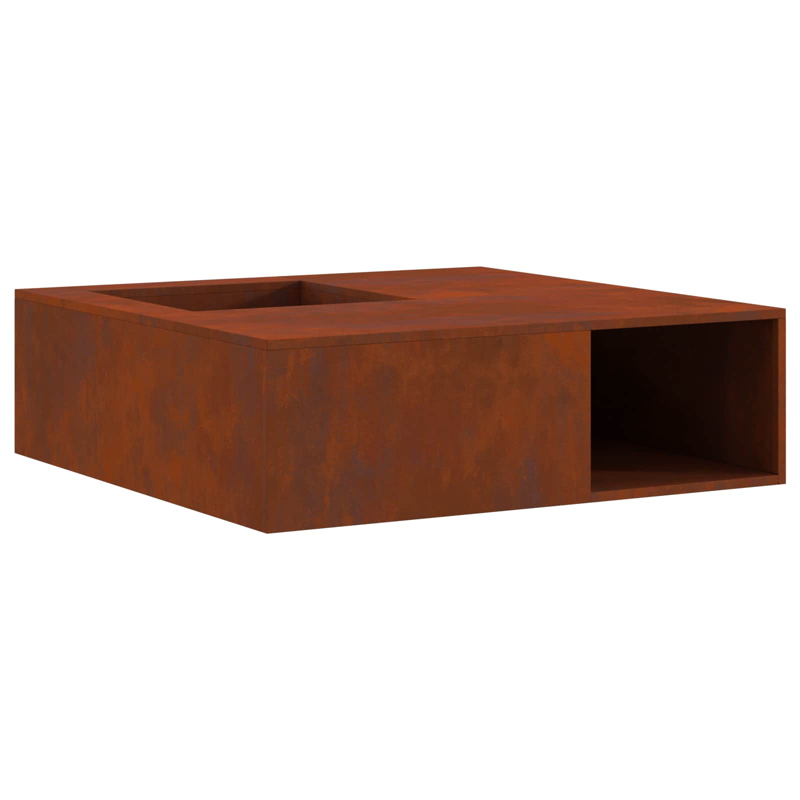 Feuerstelle Braun 100 X 100 X 30 Cm Wetterfeststahl