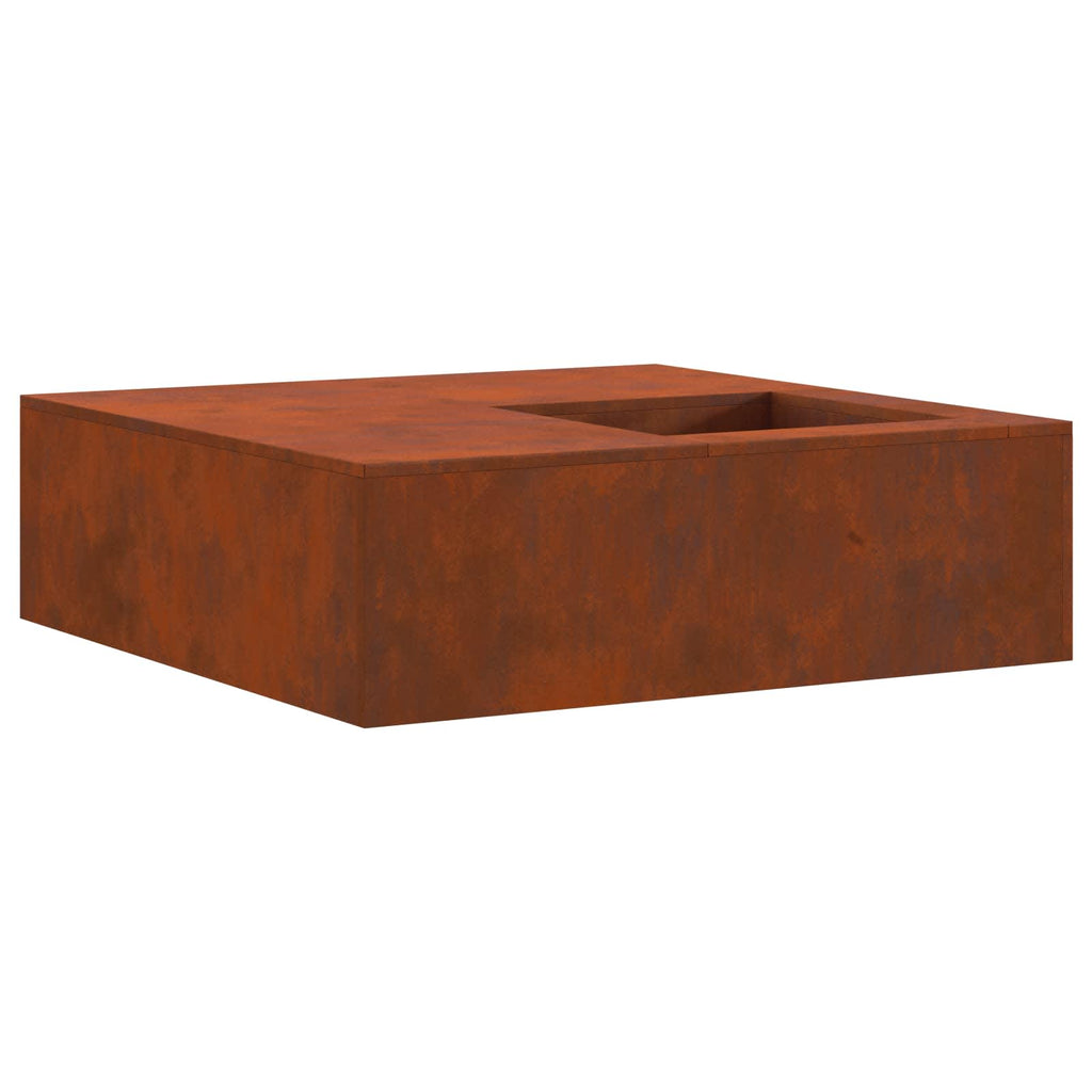 Feuerstelle Braun 100 X 100 X 30 Cm Wetterfeststahl