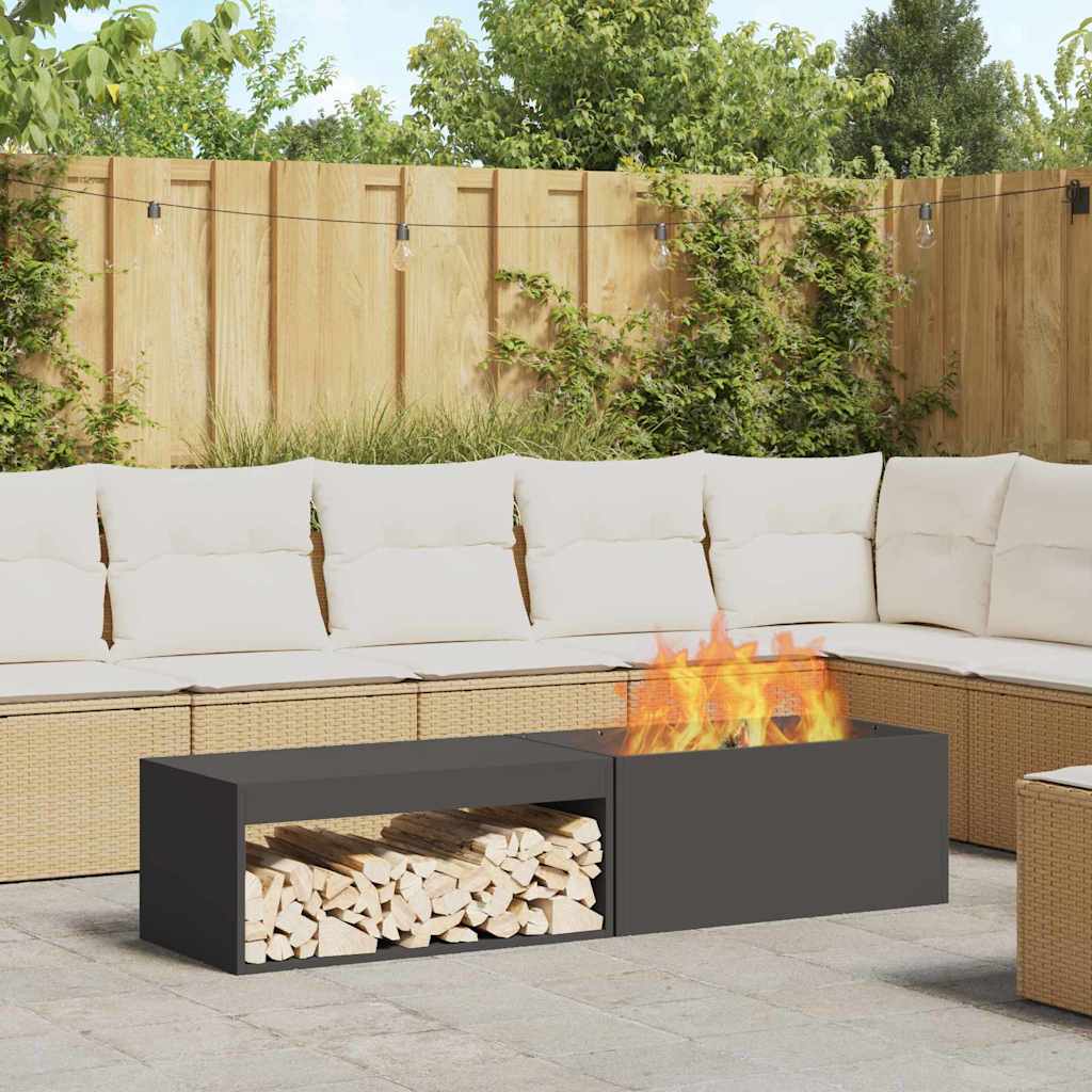 Feuerstelle Braun 160 X 45 X 35 Cm Stahl