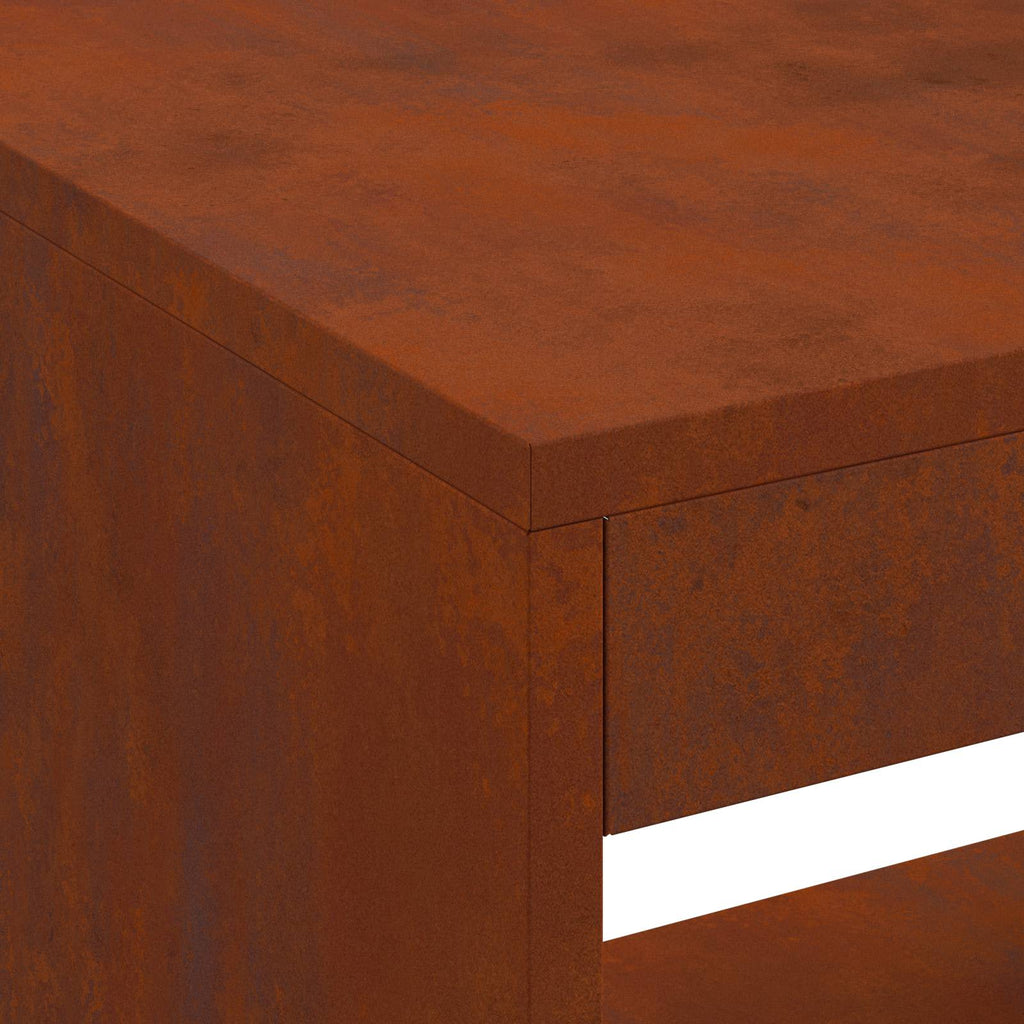 Feuerstelle Braun 160 X 45 X 35 Cm Stahl