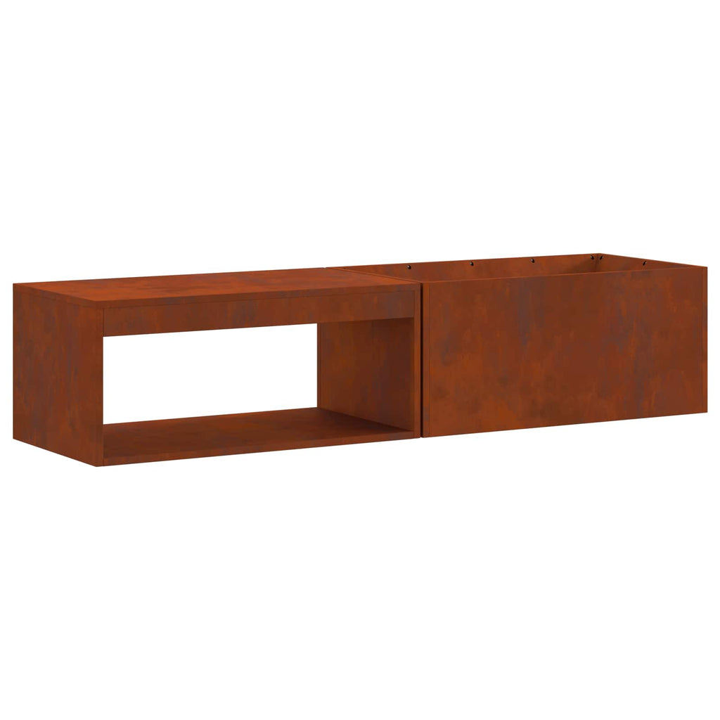 Feuerstelle Braun 160 X 45 X 35 Cm Stahl