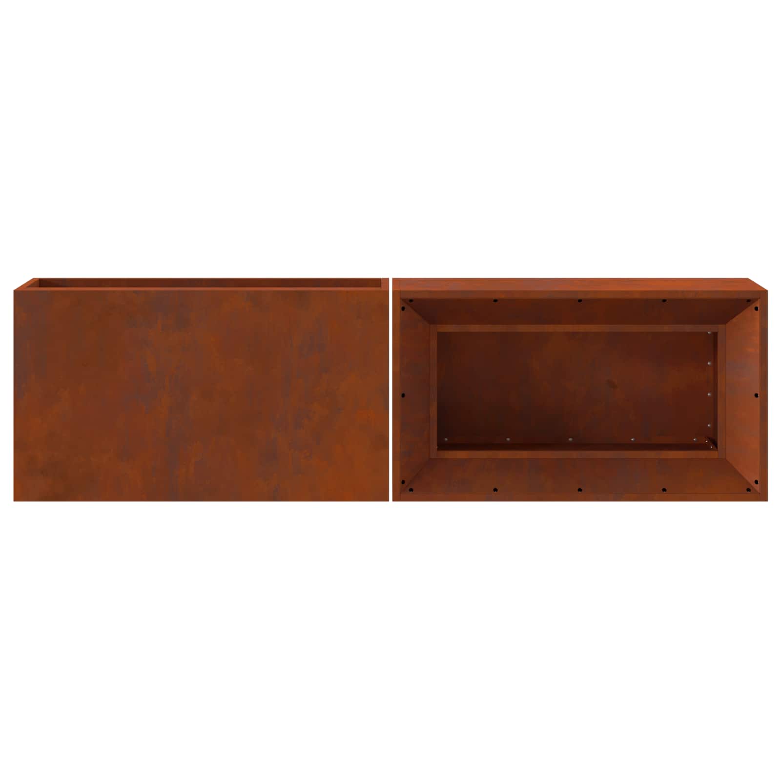 Feuerstelle Braun 160 X 45 X 35 Cm Stahl