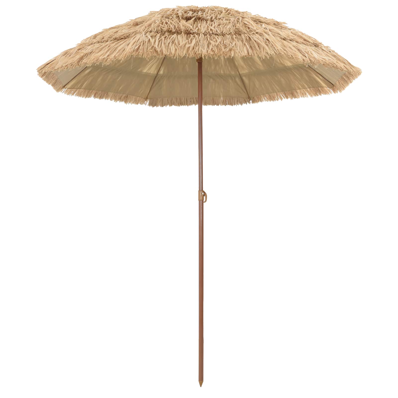 Strandparasol Natur 255 X 255 X 255 Cm Polyester Und Stahl