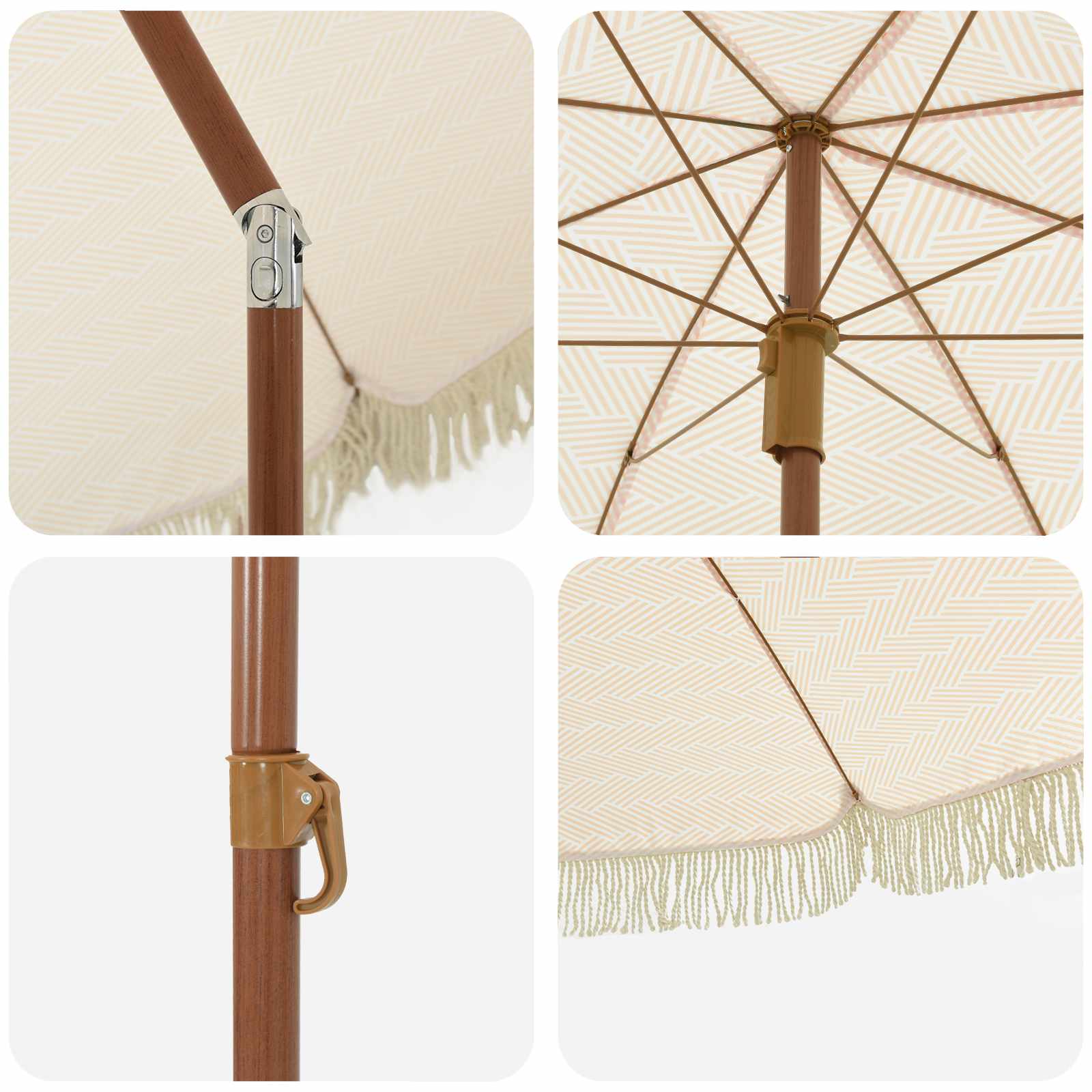 Strandparasol 205 X 205 X 210 Cm